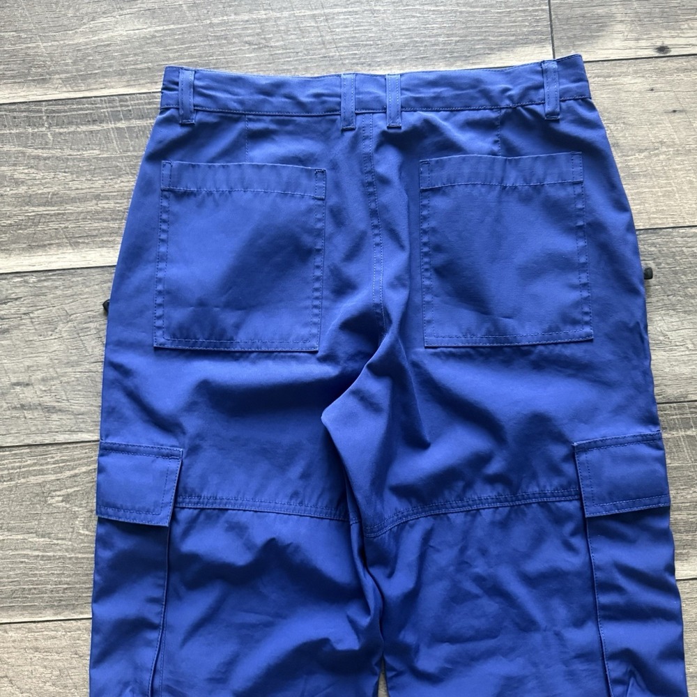 Y2K Stussy Cargo Pants Utility Wide Leg Baggy Streetwear Cotton Blend Womens 5 - Picture 11 of 16